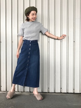 「DISCOAT（ディスコート）のアイテム（帽子）」を使った、_a_n_c_o___さん（レディース・158cm）の夏コーディネート