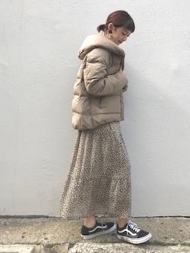 「Discoat」｜「アイテム（ダウンジャケット/コート）」を使った、_a_n_c_o___さん（レディース・158cm）の秋コーディネート