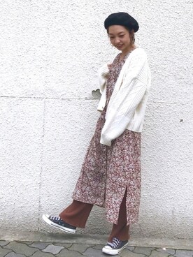 「DISCOAT（ディスコート）のアイテム（帽子）」を使った、_a_n_c_o___さん（レディース・158cm）の秋コーディネート