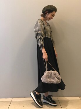「DISCOAT（ディスコート）のアイテム（帽子）」を使った、_a_n_c_o___さん（レディース・158cm）の秋コーディネート