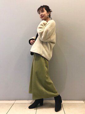 「DISCOAT（ディスコート）のアイテム（ブルゾン）」を使った、_a_n_c_o___さん（レディース・158cm）の冬コーディネート