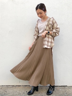 「Discoat」｜「アイテム（ブーティ）」を使った、_a_n_c_o___さん（レディース・158cm）の秋コーディネート