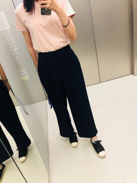 「UNIQLO（ユニクロ）のアイテム（パンツ、ブルー系）」を使った、夏が終わったさん（レディース・171cm）の秋コーディネート