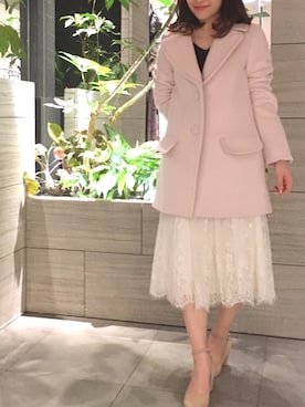 「willselection」｜「アイテム（チェスターコート）」を使った、m i k i  さん（レディース・152cm）の冬コーディネート
