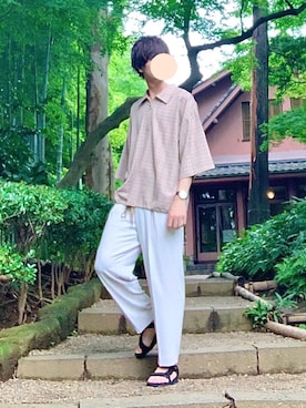 桜江しゅう さん（メンズ・180cm）の夏コーディネート