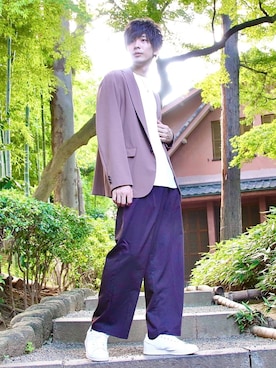 桜江しゅう さん（メンズ・180cm）の夏コーディネート