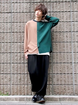 桜江しゅう さん（メンズ・180cm）の春コーディネート