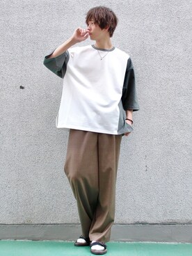 桜江しゅう さん（メンズ・180cm）の春コーディネート