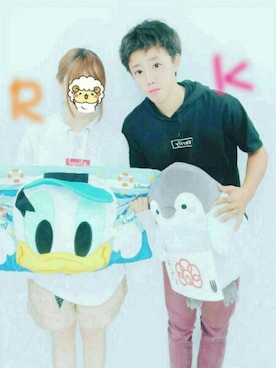 「カップル」｜「アイテム（その他）」を使った、kenta♡riko さん（レディース・153cm）の夏コーディネート