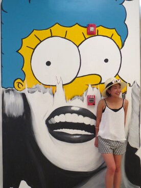 「MONKI（モンキ）のアイテム（カーゴパンツ）」を使った、Agnes Kanさん（レディース・157cm）の冬コーディネート