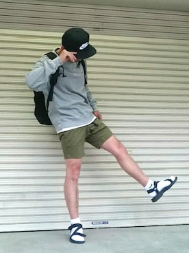 「スポサン」｜「アイテム（スウェット）」を使った、kenponさん（メンズ・176cm）の春コーディネート