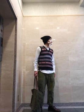 「アイル柄」｜ようさんさん（メンズ・170cm）の冬コーディネート