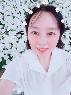 「salus（サルース）のアイテム（トップス）」を使った、天野　里咲　Risa Amanoさん（レディース・158cm）の夏コーディネート