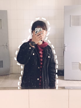「school」｜「アイテム（腕時計）」を使った、许缺水さん（レディース・159cm）の春コーディネート