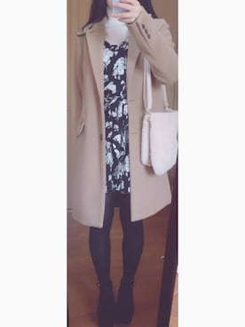 「mysty woman（ミスティウーマン）のアイテム（つなぎ/オールインワン）」を使った、mi さん（レディース・151cm）の冬コーディネート