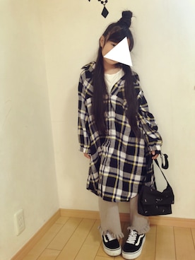 「BREEZE（ブリーズ）のアイテム（シャツワンピース）」を使った、ma☺︎caさん（キッズ・128cm）の秋コーディネート