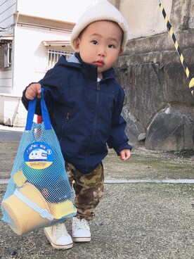 「1歳5ヶ月」｜「アイテム（ジャケット/アウター）」を使った、glicoさん（キッズ・80cm）の春コーディネート