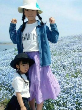 「アイテム（スカート）」を使った、あおはる☆さん（キッズ・100cm）の春コーディネート