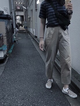 「LACOSTE」｜「アイテム（アナログ腕時計）」を使った、ユウさん（レディース・167cm）の夏コーディネート