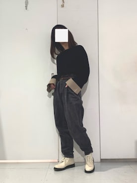 「BOBSON（ボブソン）のアイテム」を使った、kachaan1さん（レディース・160cm）の冬コーディネート
