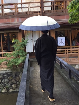 「雨」｜「アイテム（浴衣）」を使った、Souta Kimuraさん（メンズ・170cm）の秋コーディネート