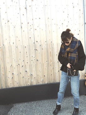 「Ungrid（アングリッド）のアイテム（マフラー）」を使った、i’m  y.mさん（レディース・165cm）の冬コーディネート