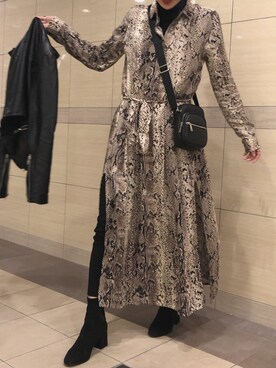 「stradivarius（ストラディバリウス）のアイテム（ワンピース/ドレス）」を使った、emuさん（レディース・160cm）の冬コーディネート