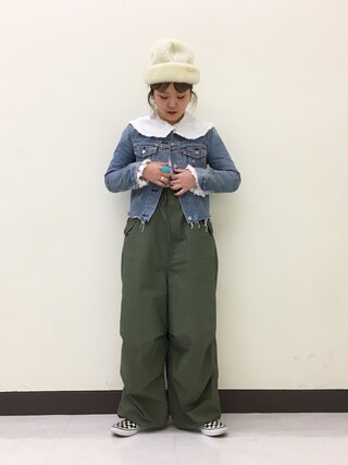 ナカヨシ サキ使用「BEAMS BOY（∀∀BEAMS BOY / US ARMY オーバー パンツ）」的時尚穿搭