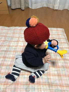 にこちゃんさん（キッズ・70cm）の冬コーディネート