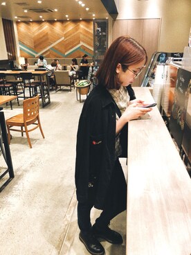 「アイテム（ローファー）」を使った、sunさん（レディース・160cm・10代）の秋コーディネート