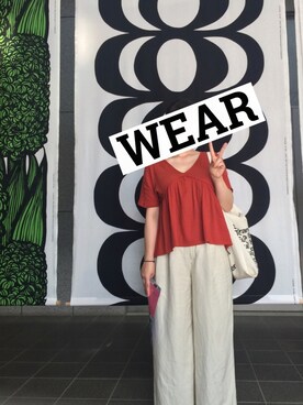 「marimekko（マリメッコ）のアイテム（その他）」を使った、kiaさん（レディース・165cm）の春コーディネート