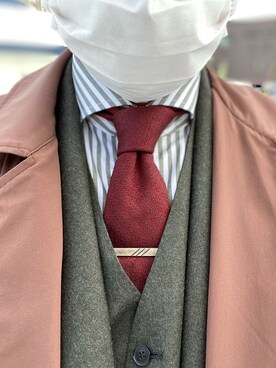 ネクタイを使った 冬コーデ の人気ファッションコーディネート Wear