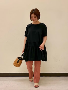 「ミニワンピ」｜shimaさん（レディース・152cm）の春コーディネート