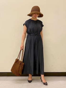 「RODE SKO（ロデスコ）のMARIA タッセルペーパーショルダー（ショルダーバッグ）」を使った、shimaさん（レディース・152cm）の春コーディネート