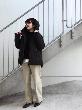 「COLONY 2139（コロニートゥーワンスリーナイン）のアイテム（ダウンジャケット/コート）」を使った、harukaさん（レディース・156cm）の秋コーディネート