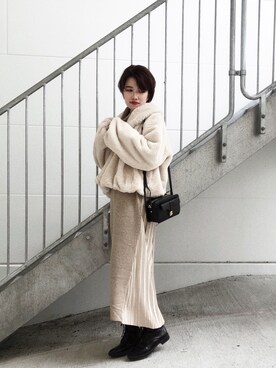 「消えそうな色コーデ」｜「アイテム（その他アウター）」を使った、harukaさん（レディース・156cm）の秋コーディネート
