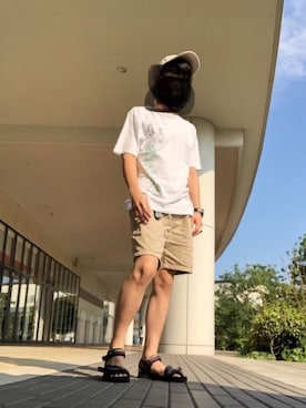 「Paul Smith（ポールスミス）のアイテム（サンダル）」を使った、ぺさん（メンズ・171cm）の夏コーディネート