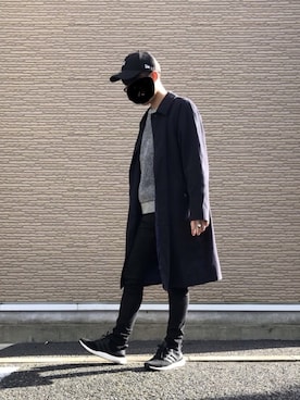 「アイテム（ステンカラーコート）」を使った、ぺさん（メンズ・171cm・20代）の冬コーディネート