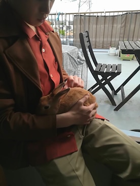 「EDIFICE LA BOUCLE（エディフィスラブークル）のアイテム（ライダースジャケット）」を使った、オルさん（メンズ・178cm）の春コーディネート