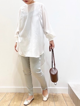 「Moname（モナーム）のアイテム（パンツ）」を使った、yuさん（レディース・153cm）の冬コーディネート