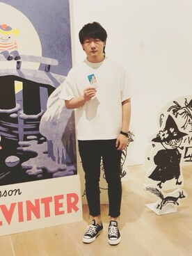 「CONVERSE TOKYO（コンバーストウキョウ）のアイテム（シューズ）」を使った、花花肠子特别多さん（メンズ・179cm）の春コーディネート