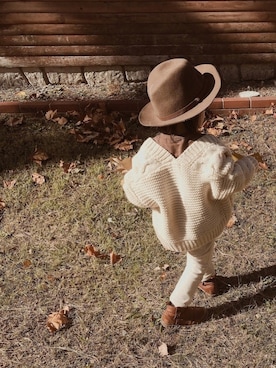 「rag & bone（ラグアンドボーン）のアイテム（帽子）」を使った、Sena_Noahさん（キッズ・90cm）の秋コーディネート