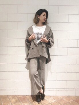 「FREE'S MART（フリーズマート）のアイテム（ブルゾン）」を使った、erika.aさん（レディース・164cm）の秋コーディネート