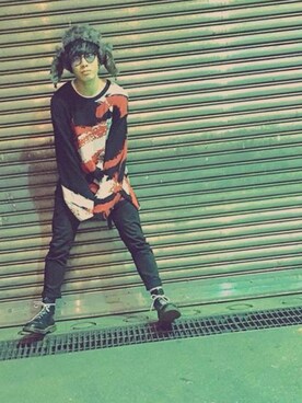 「Yohji Yamamoto（ヨウジヤマモト）のアイテム（ニット/セーター）」を使った、YASUさん（メンズ・170cm）の冬コーディネート