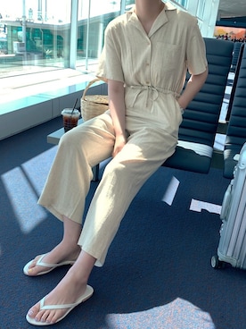 「アイテム（つなぎ/オールインワン、その他）」を使った、Laurenhi_Japanさん（レディース・163cm）の夏コーディネート