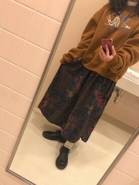 「Crisp（クリスプ）のアイテム（その他シューズ）」を使った、ハ ル 子さん（レディース・158cm）の秋コーディネート