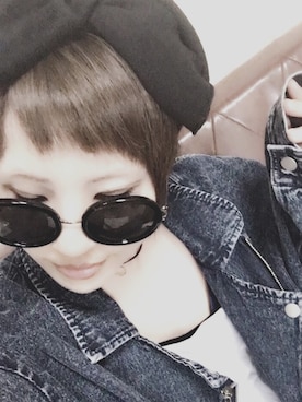 「ヘアバンド」｜「アイテム（ライダースジャケット）」を使った、ちびさん（レディース・150cm）の秋コーディネート