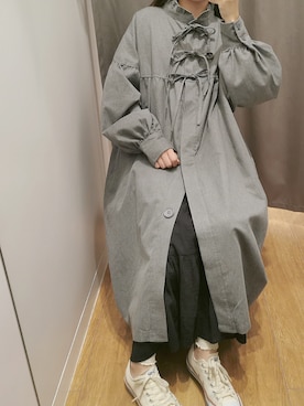 「ehka sopo（エヘカソポ）のアイテム（ピーコート）」を使った、脏兮兮さん（レディース・160cm）の秋コーディネート