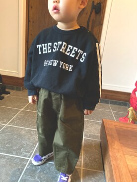 「jeans-b 2nd（ジーンズベーセカンド）のアイテム」を使った、はぐみさん（キッズ・90cm）の冬コーディネート