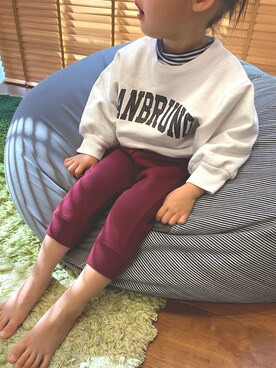 「アイテム（スウェット）」を使った、はぐみさん（キッズ・90cm）の春コーディネート